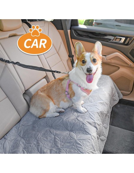 2 Packs Waterproof Dog Blankets Washable for Large Dog, Pet Couch Covers Protect Bed Sofa Furniture, Soft Reversible Dog Blankets Anti Scratches Dirty for Puppy Kids (82"×82", Light/Dark Grey)